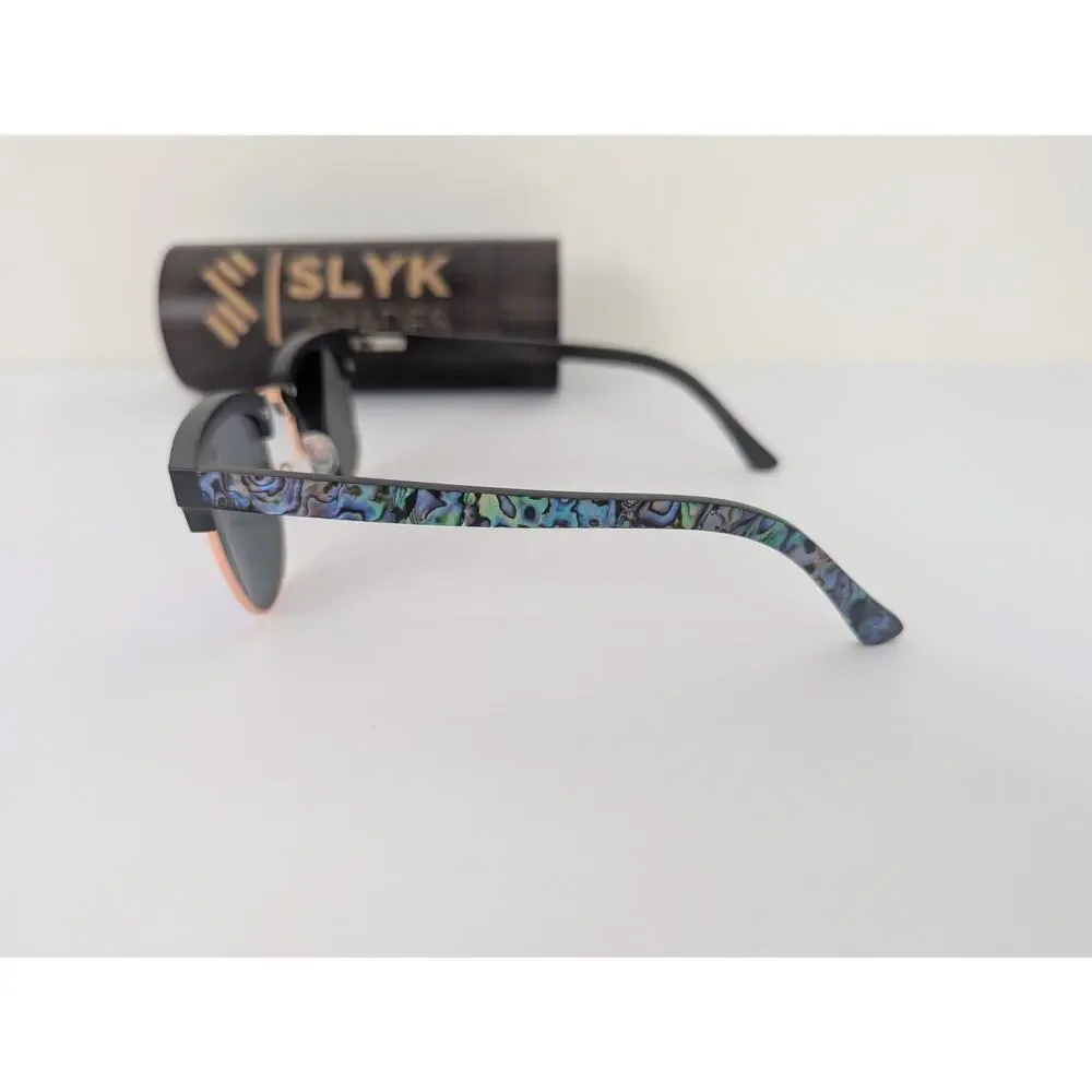 Slyk Shades Yachtmaster Abalone Seashell Sunglasses with Case